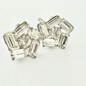 Vintage Art Deco Rhinestone Earrings